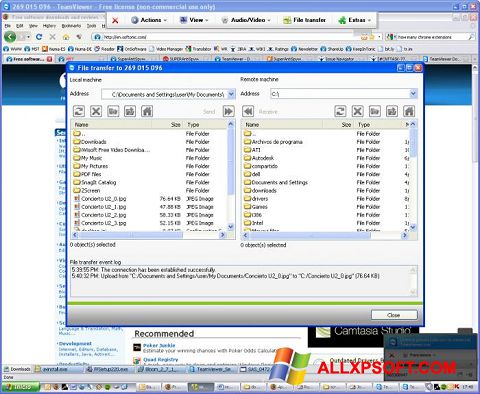 Skærmbillede TeamViewer Windows XP