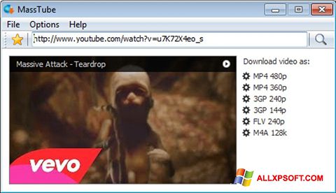 Skærmbillede MassTube Windows XP
