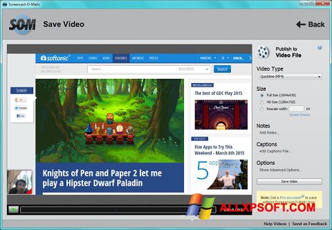 Skærmbillede Screencast-O-Matic Windows XP