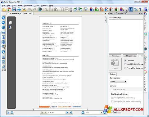 Skærmbillede Solid Converter PDF Windows XP