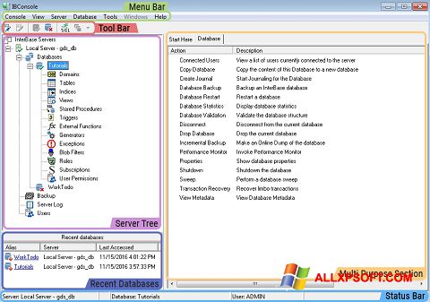 Skærmbillede InterBase Windows XP