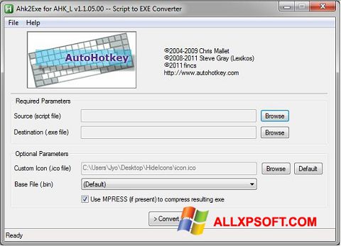 Skærmbillede AutoHotkey Windows XP