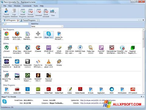 Skærmbillede Revo Uninstaller Windows XP