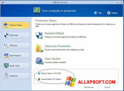 Skærmbillede USB Disk Security Windows XP