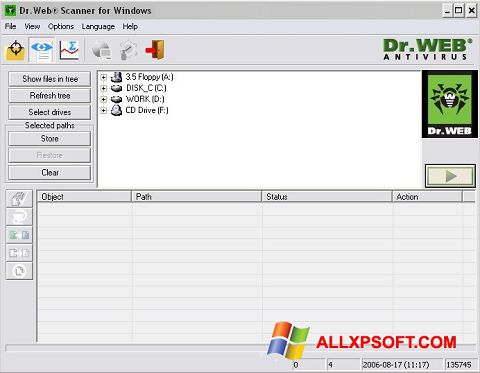 Skærmbillede Dr.Web CureIt Windows XP