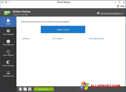 Skærmbillede DriverScanner Windows XP