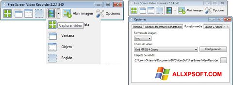 Skærmbillede Free Screen Video Recorder Windows XP