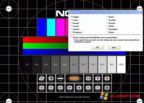 Skærmbillede Nokia Monitor Test Windows XP