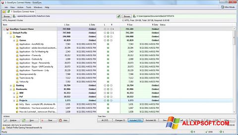 Skærmbillede GoodSync Windows XP
