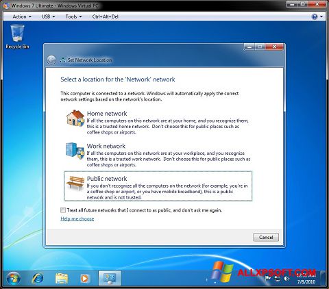 Skærmbillede Windows Virtual PC Windows XP