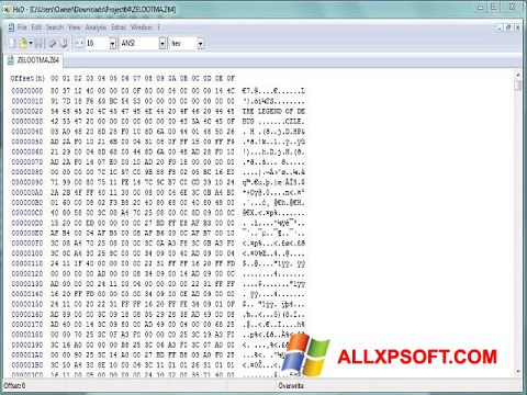 Skærmbillede Hex Editor Windows XP