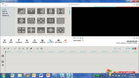 Skærmbillede Wondershare Filmora Windows XP