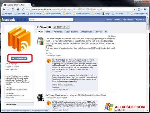 Skærmbillede Facebook Windows XP