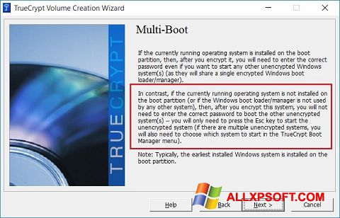 Skærmbillede MultiBoot Windows XP