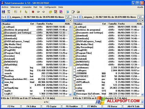 Skærmbillede Total Commander Windows XP
