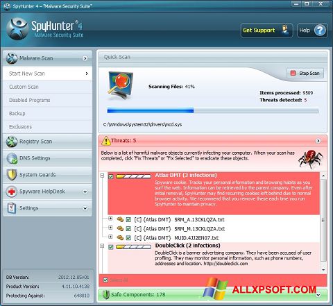 Skærmbillede SpyHunter Windows XP