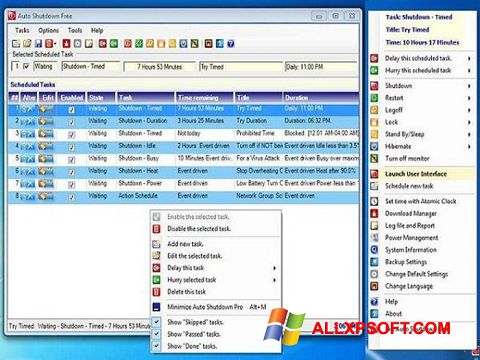 Skærmbillede Auto ShutDown Windows XP
