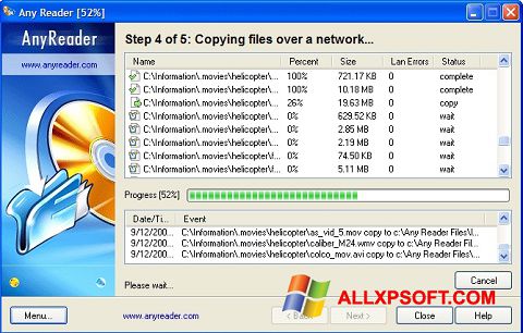 Skærmbillede AnyReader Windows XP